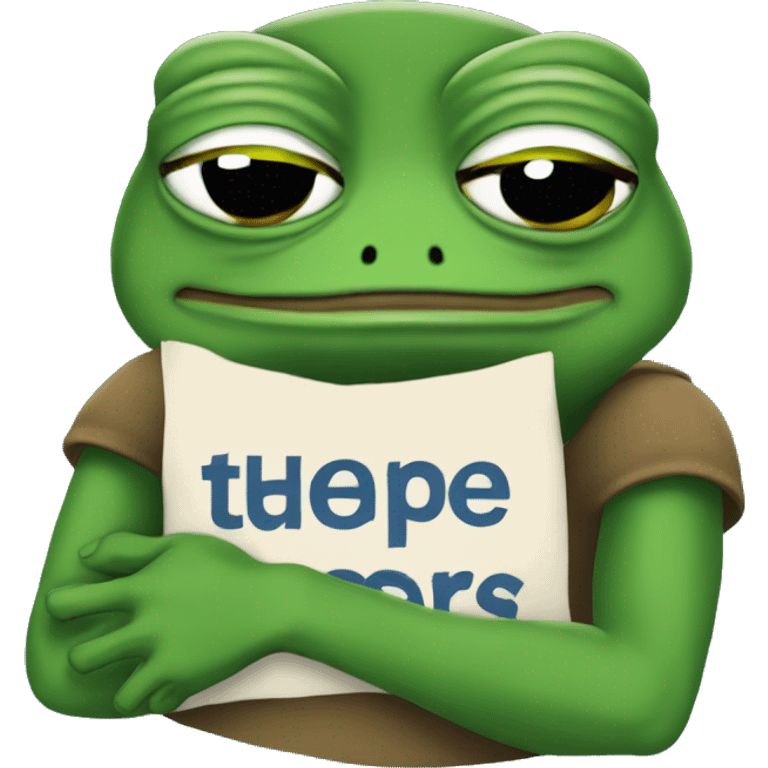 Pepe frog hugging seekers alliance text emoji