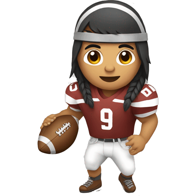 Native American playing football  emoji