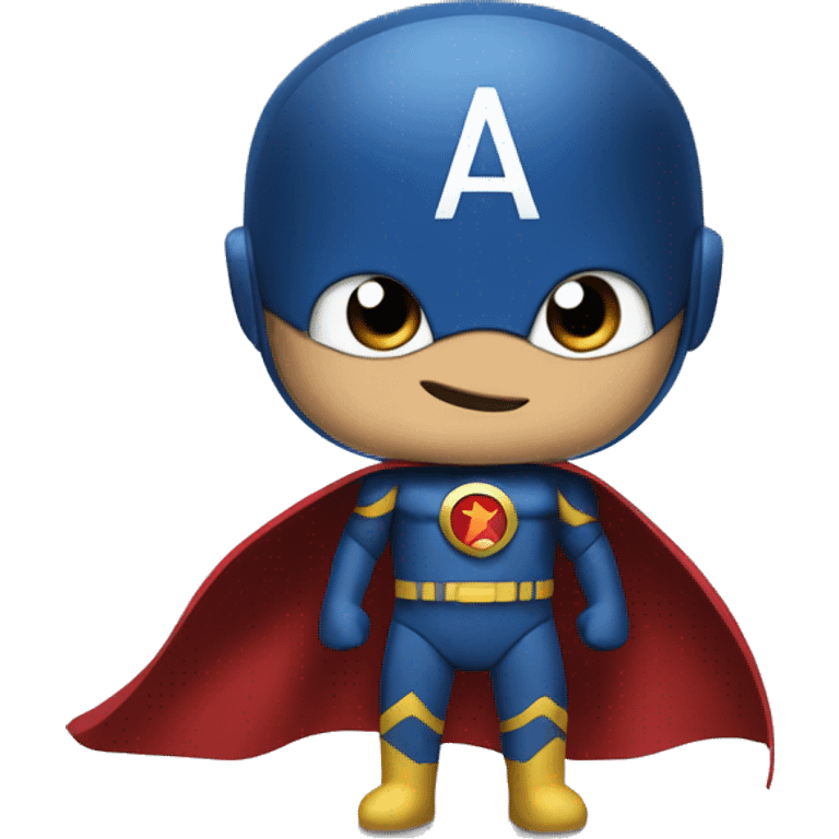 fake superhero with the letters "AI" emoji