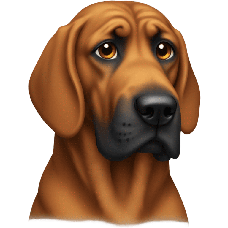 a basketball with a bloodhound face. emoji