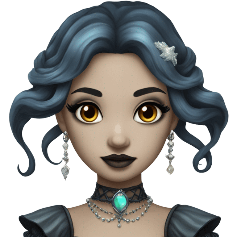 goth mermaid hime girl emoji