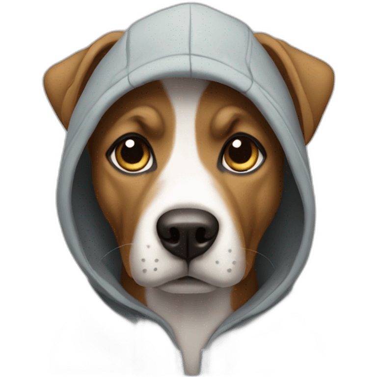 dog wearing a hoodie emoji