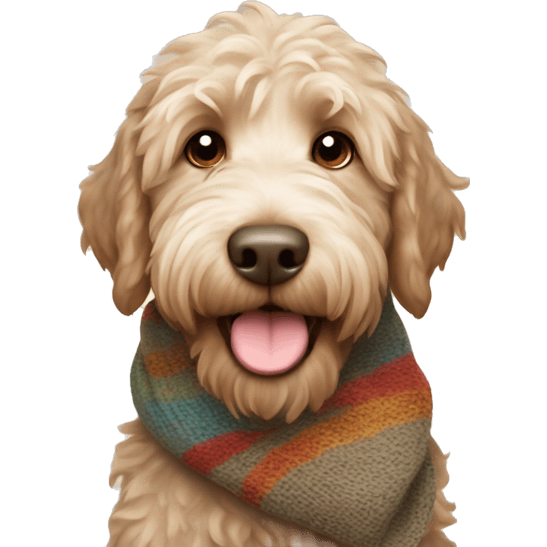 labradoodle-in-the-scarf emoji