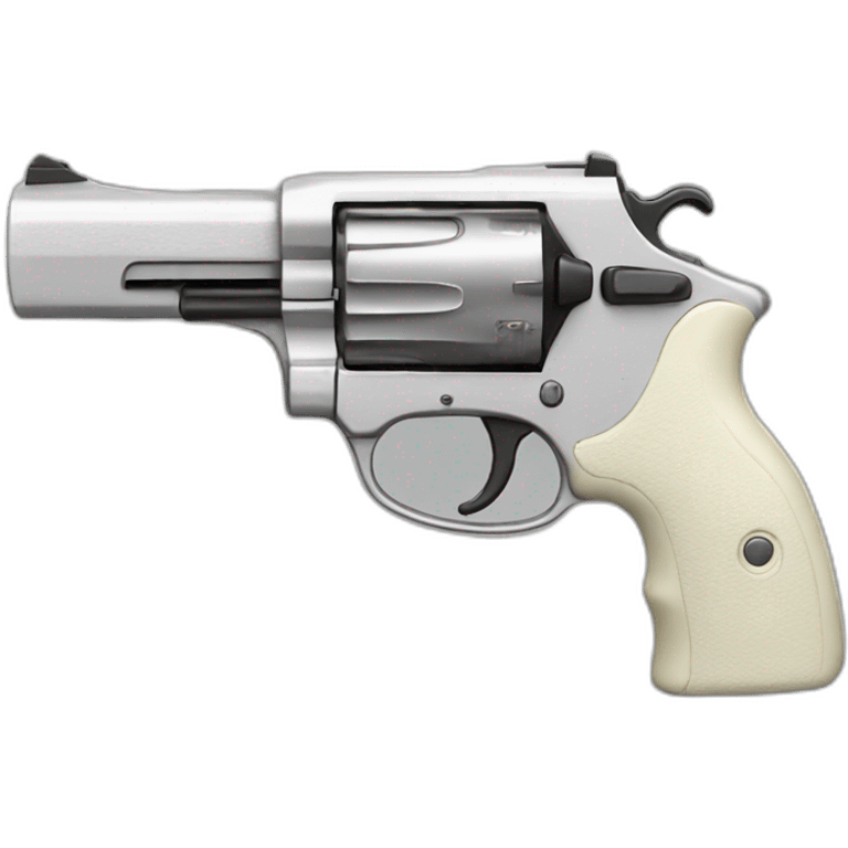 Arme pistolet blanc crème  emoji