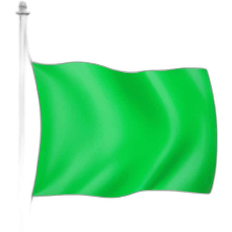 A complete green colour plain flag without any design  emoji