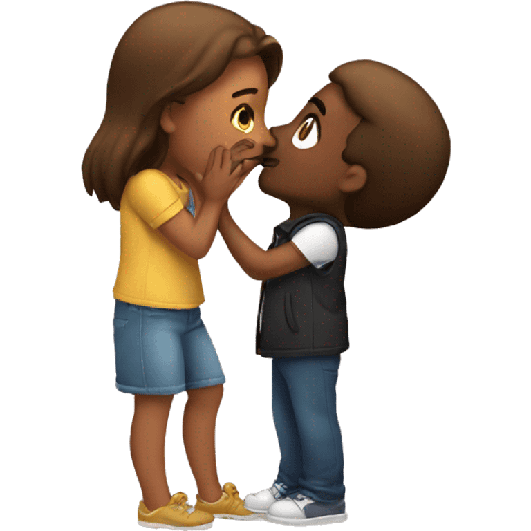 2 girls kissing a guy emoji emoji