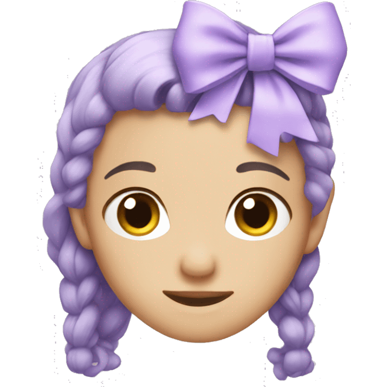 Lavender colored hair bow emoji