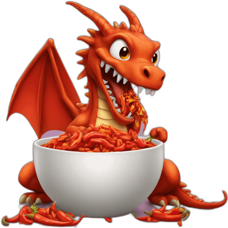 Dragon eat chili emoji