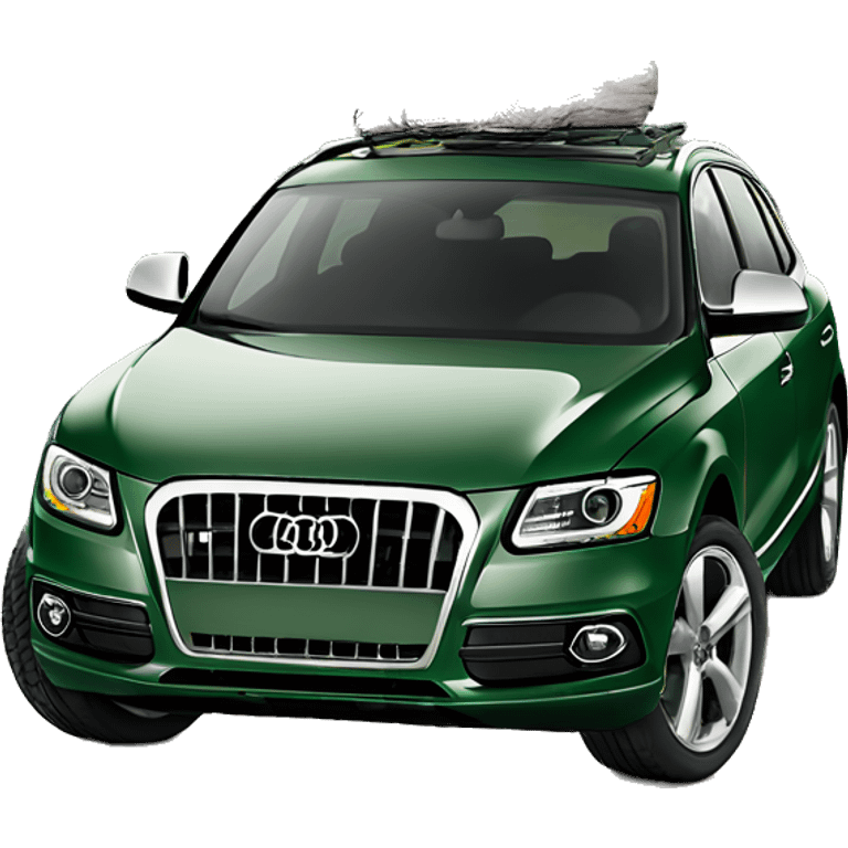 A hunting green Audi q5 full image  emoji