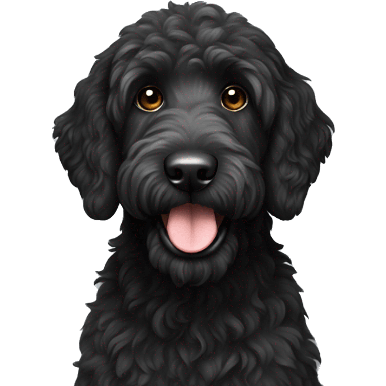 Black labradoodle emoji