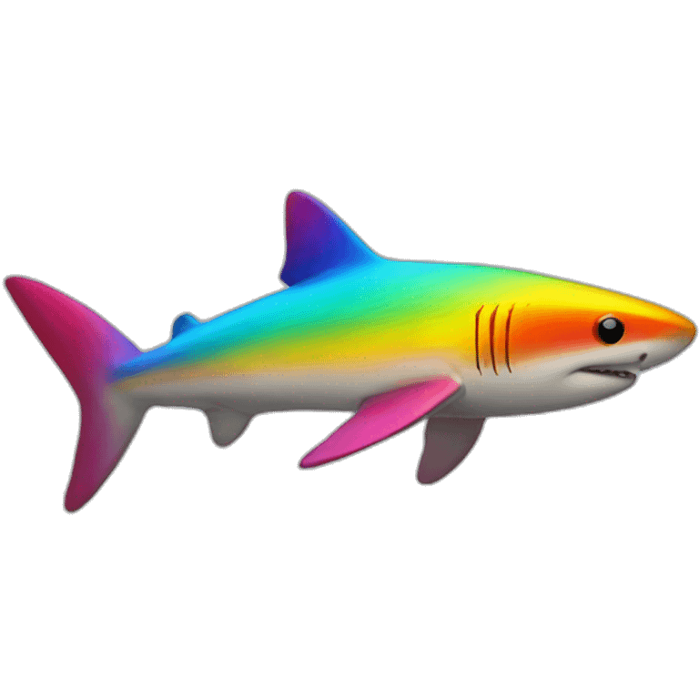 A rainbow shark emoji