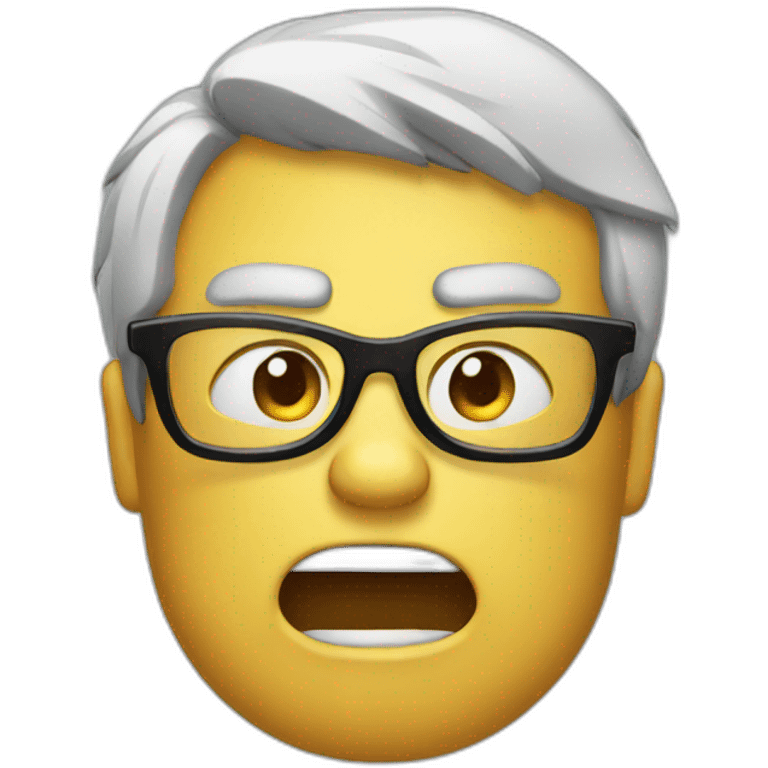 Angry with glasses emoji