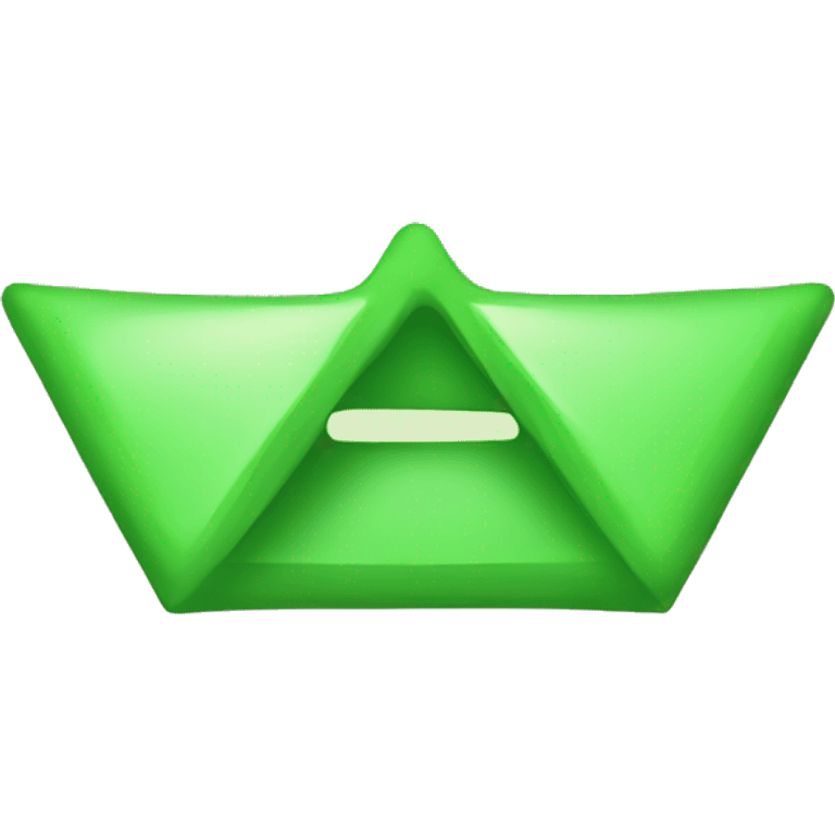 completely green triangle filled flat emoji