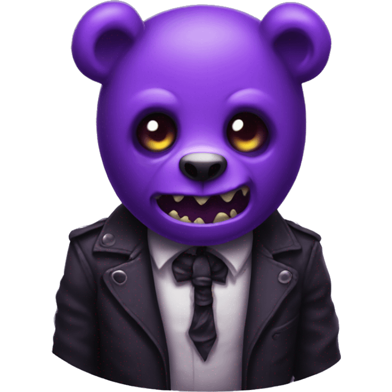 Undead Purple teddy bar goth emoji