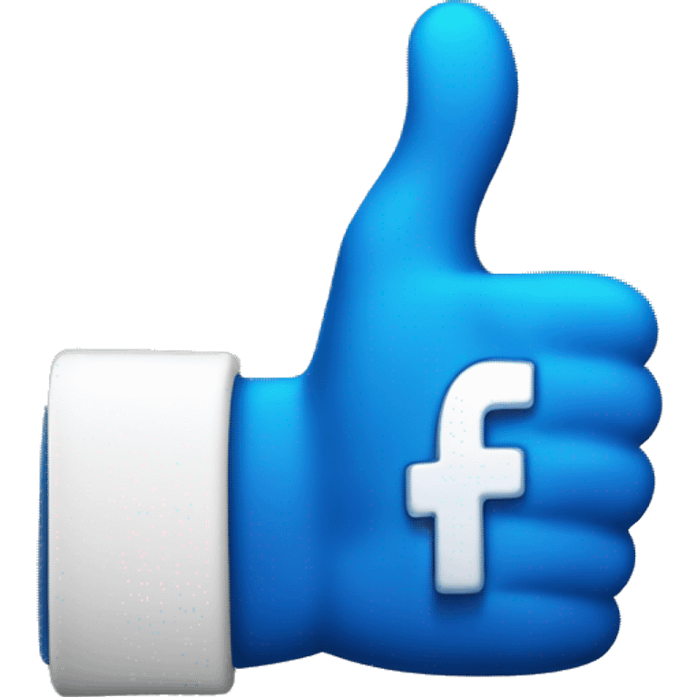 create a thumb up emoji like 👍 with blue color like old facebook like button emoji