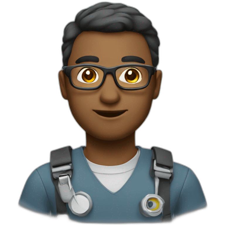 IT technician men glasses emoji