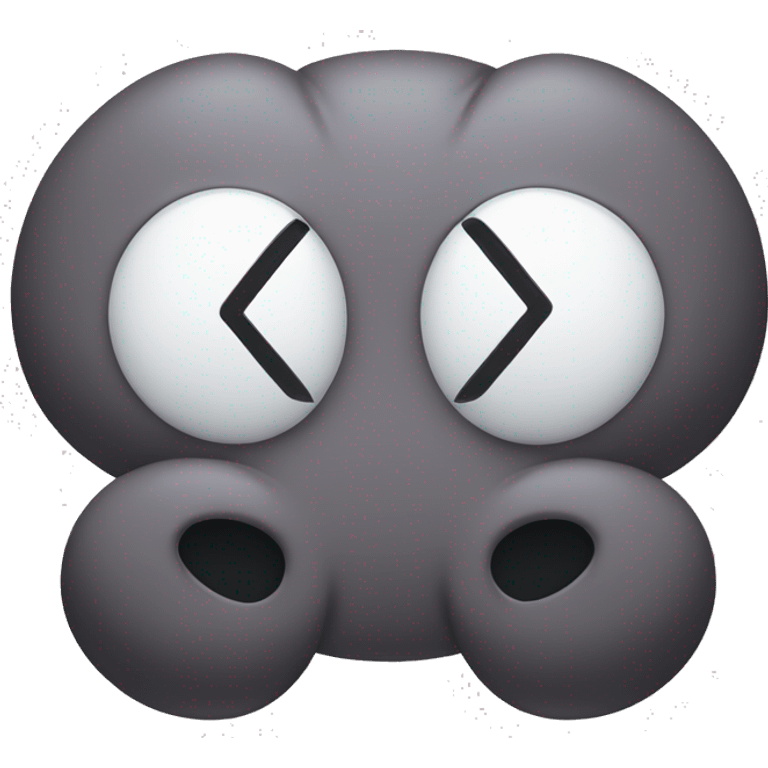 Kaws face logo with x eyes  emoji