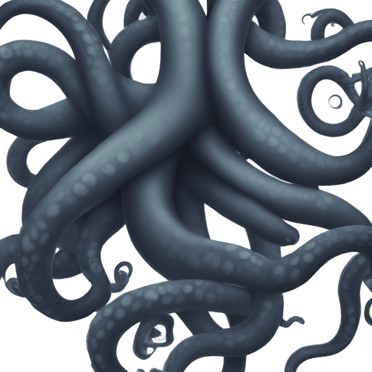 Single Black tentacle emoji