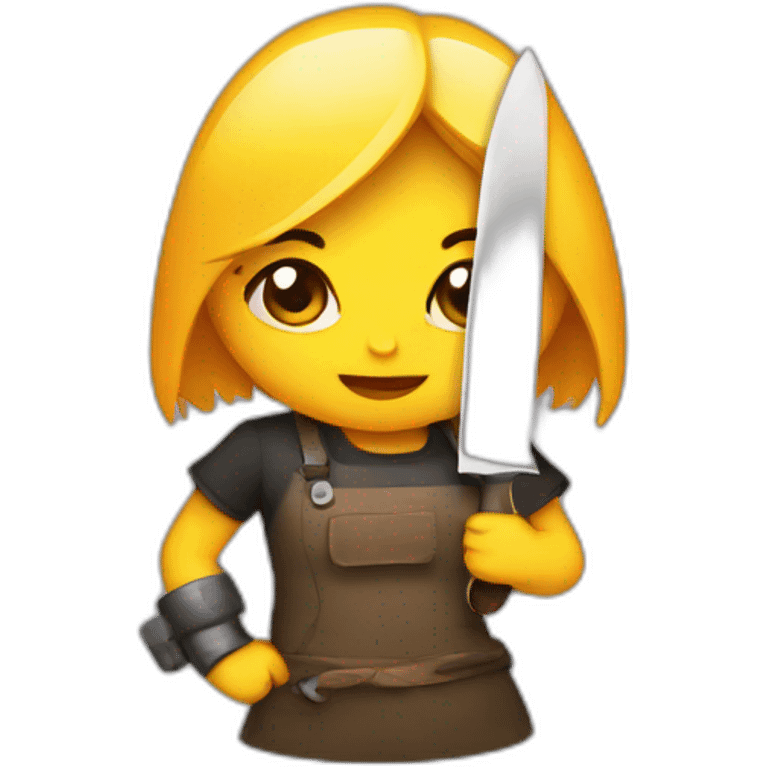 Chick with knife emoji