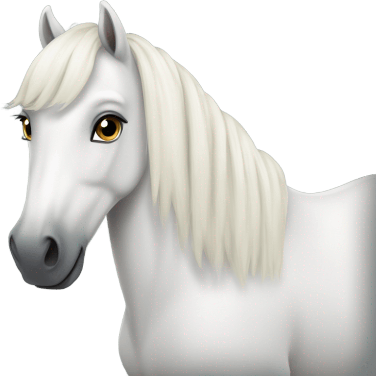 White Connemara pony  emoji