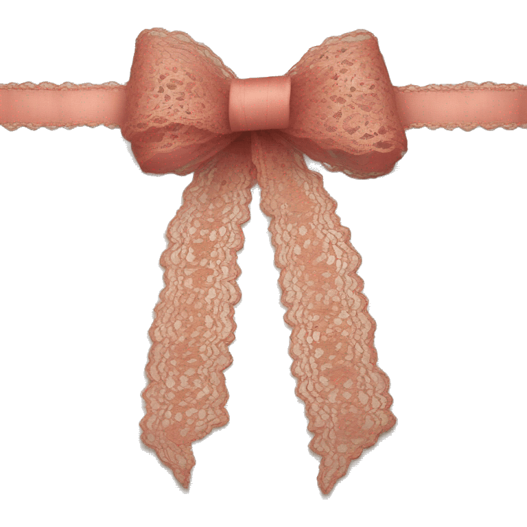 a lace ribbon tied into a bow emoji