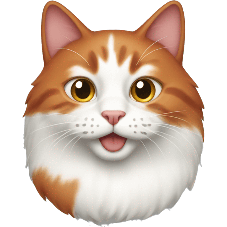 red and white cat  emoji