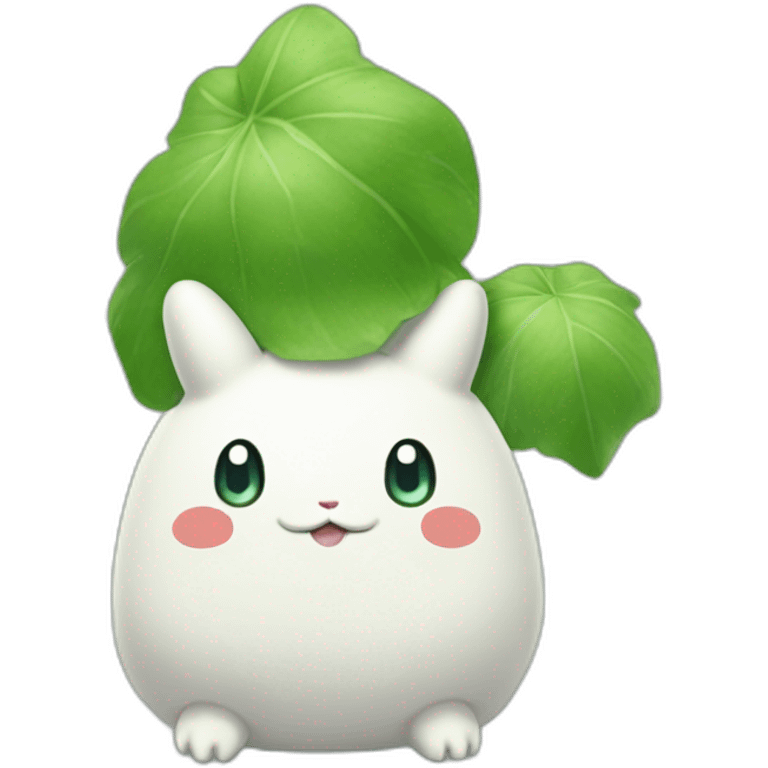 Molang disguise as bulbasaur emoji