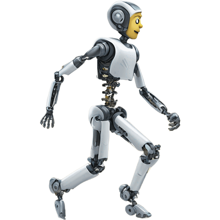 running person with mechnincal legs emoji