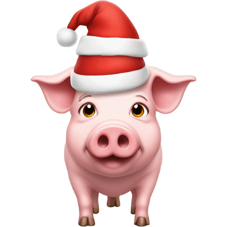 Pig with Santa hat emoji