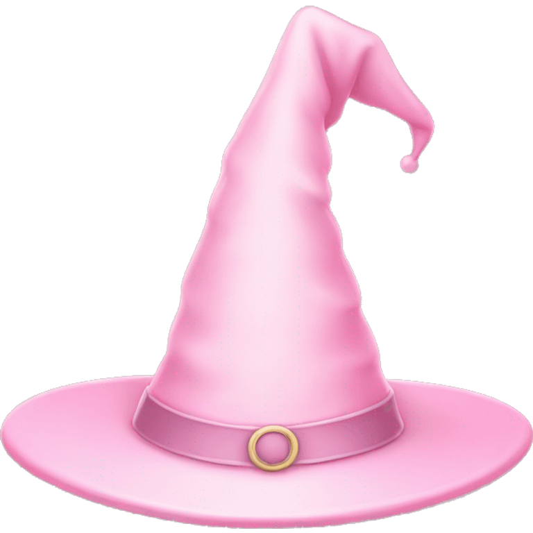 Soft pastel pink witches hat emoji