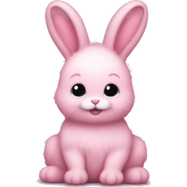 baby pink fuzzy bunny  emoji