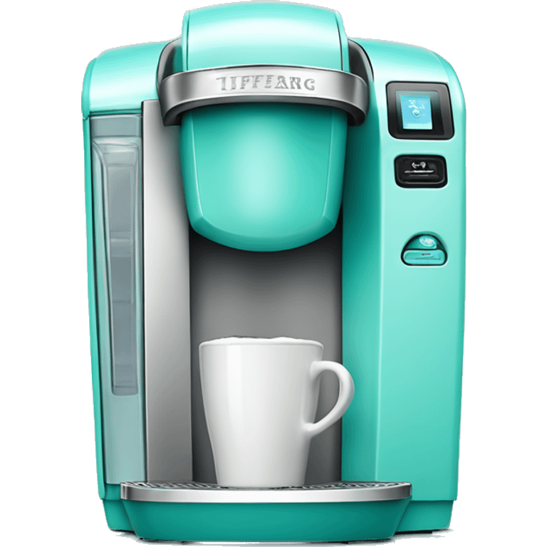 Realistic tiffany blue keurig machine emoji