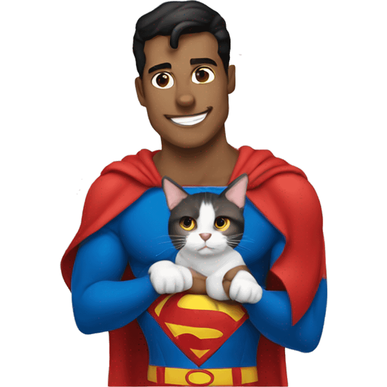 superman with cat emoji