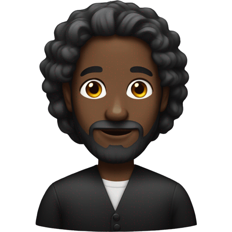 Black rabbi with long hair emoji