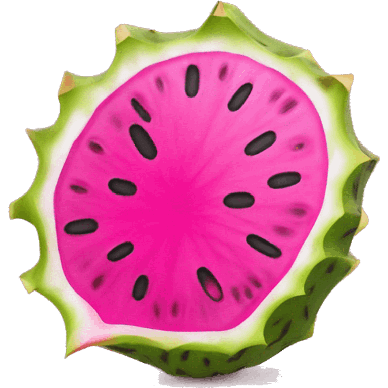 sliced pink dragon fruit  emoji