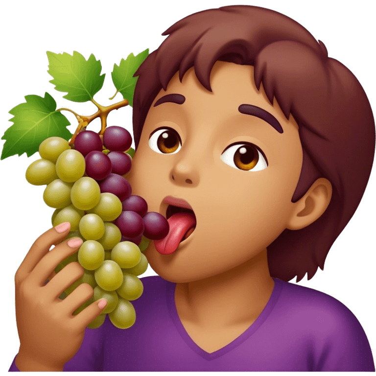 Licking grapes  emoji