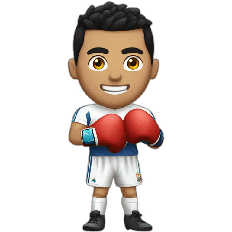 Ronaldo qui boxe contre Messi emoji