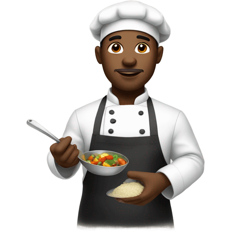 Black Chef cooking  emoji