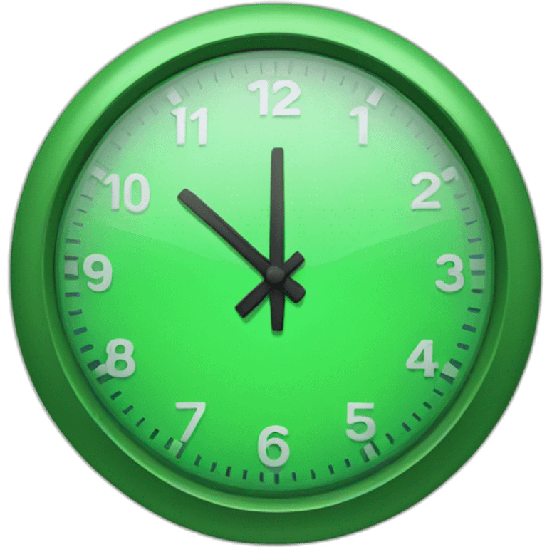 green fast clock emoji