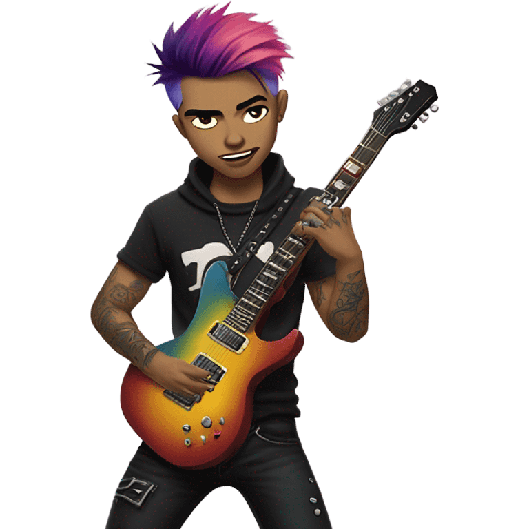 Emo rocking out emoji