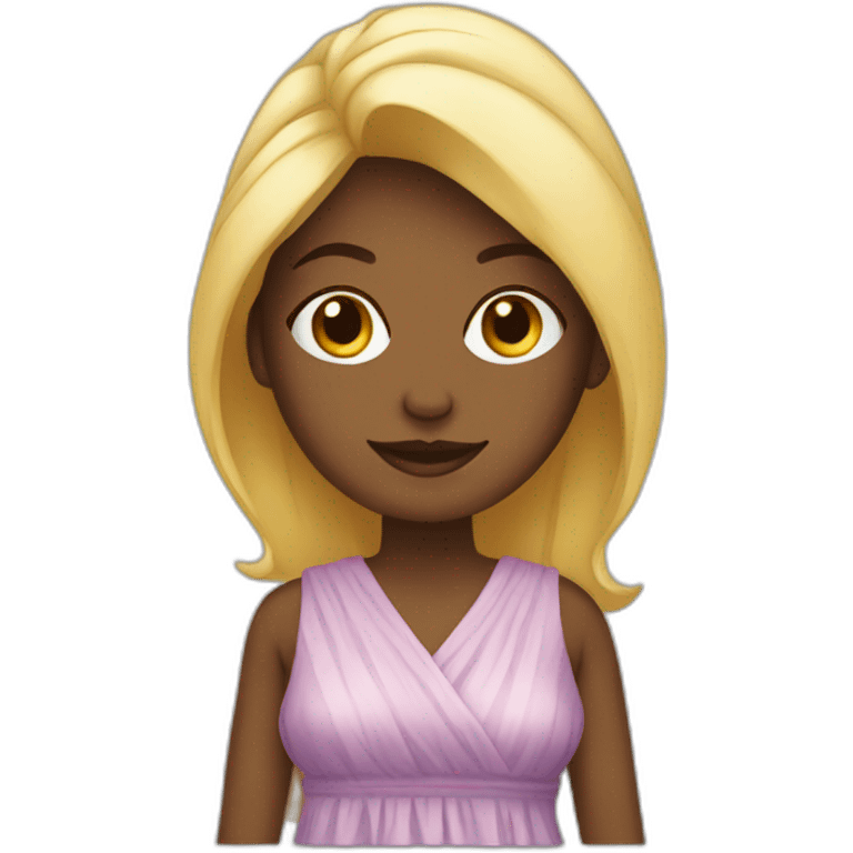 femme avec une robe emoji