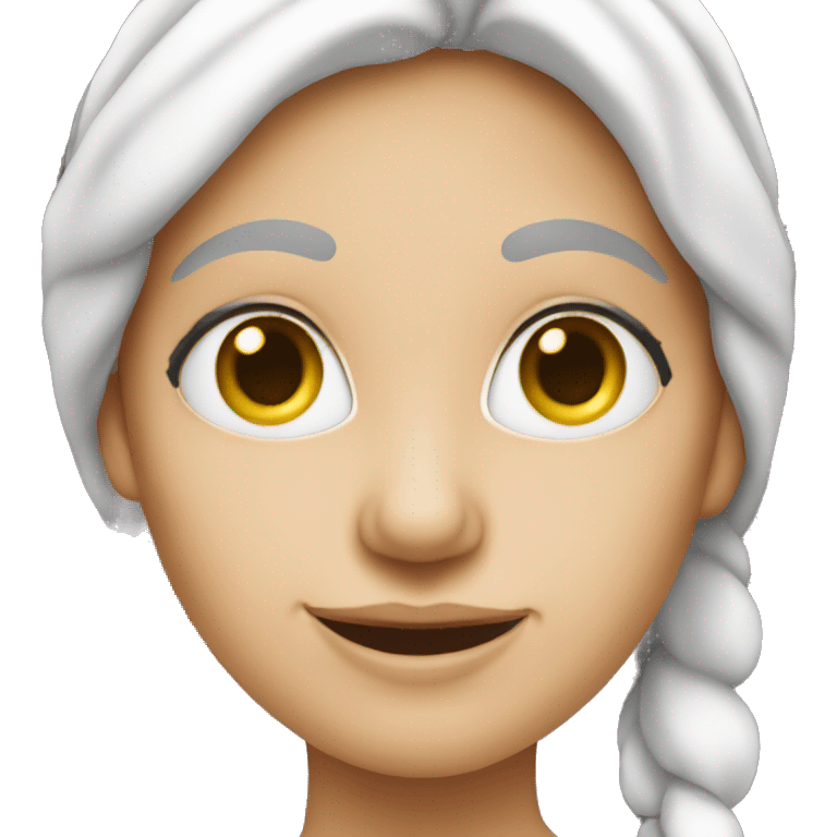 White lady santa emoji