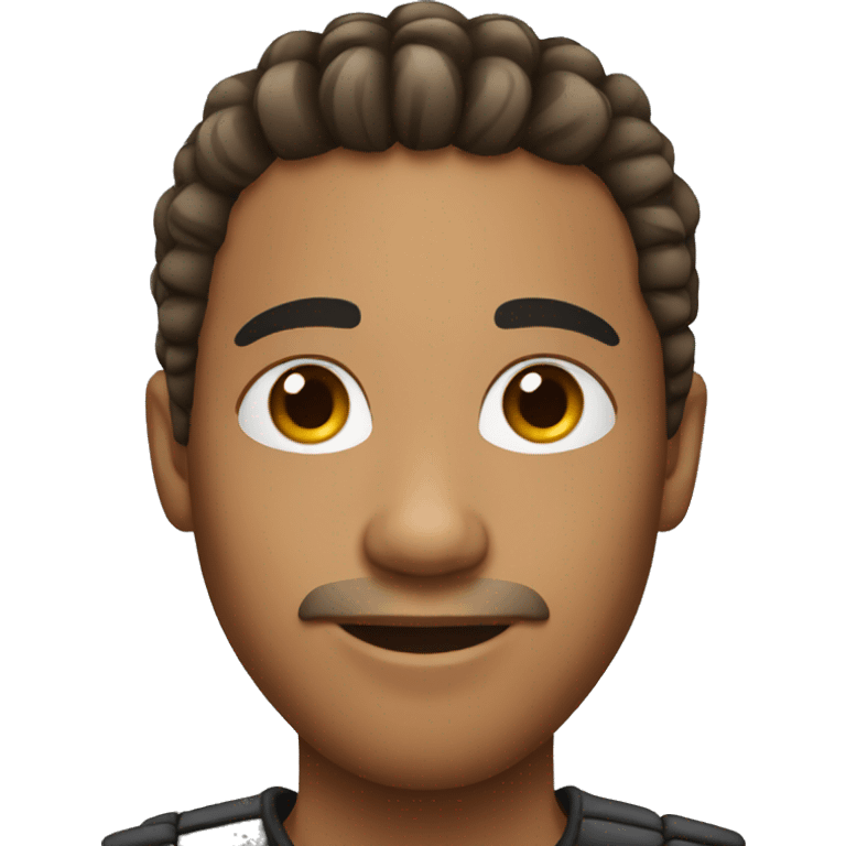 Mixed race men with braids emoji