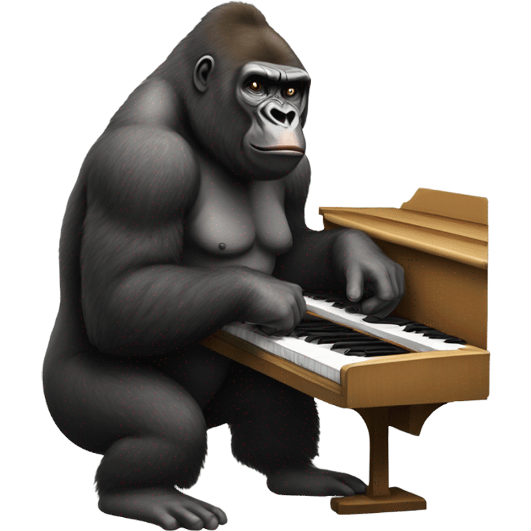 gorilla playing piano from Sing movie emoji