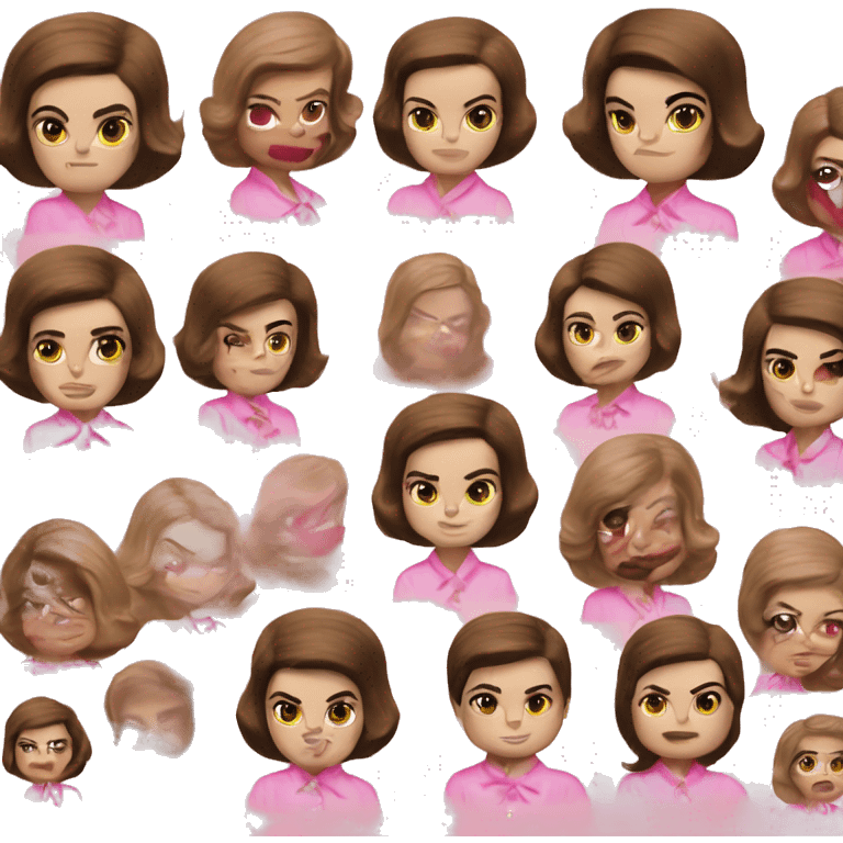 Jackie Kennedy day of assasination in pink suit emoji