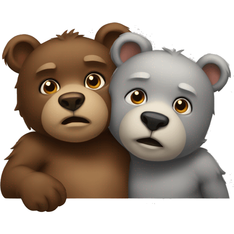 two strong bears studding emoji