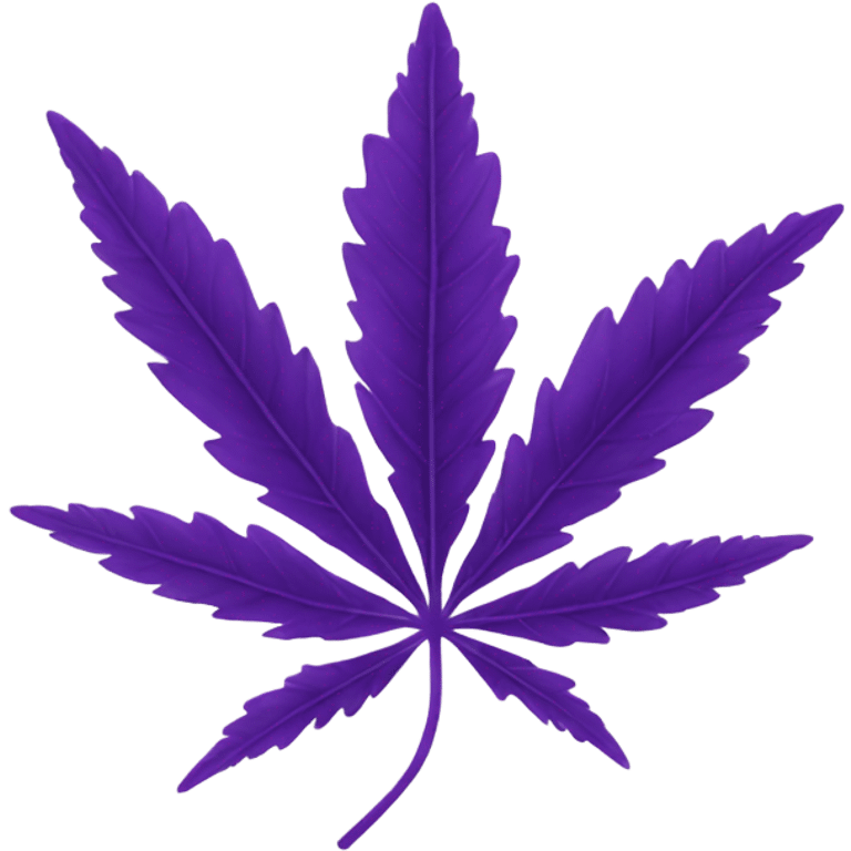 purple weed leaf emoji