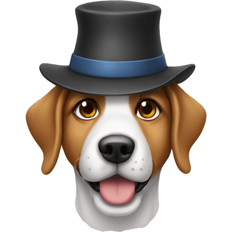 Dog with a hat emoji