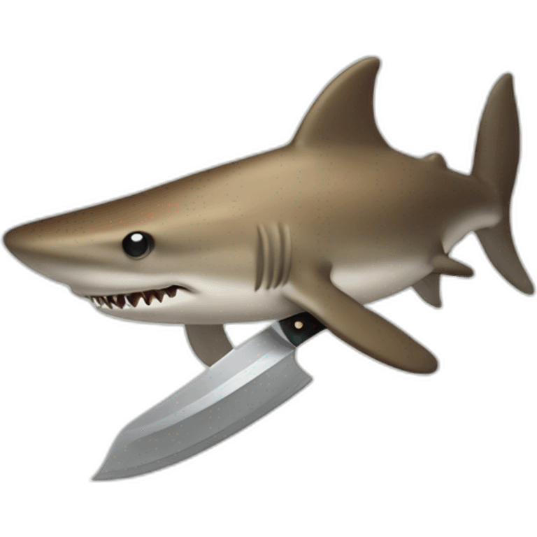 Mushroom shark with a machete emoji