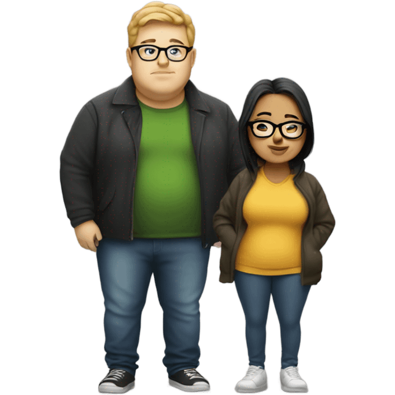 chubby with guy with glasses a subway sub emoji